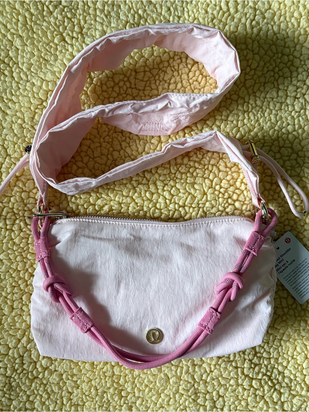 Light Pink Shoulder Bag with Pink Strap 1.5L